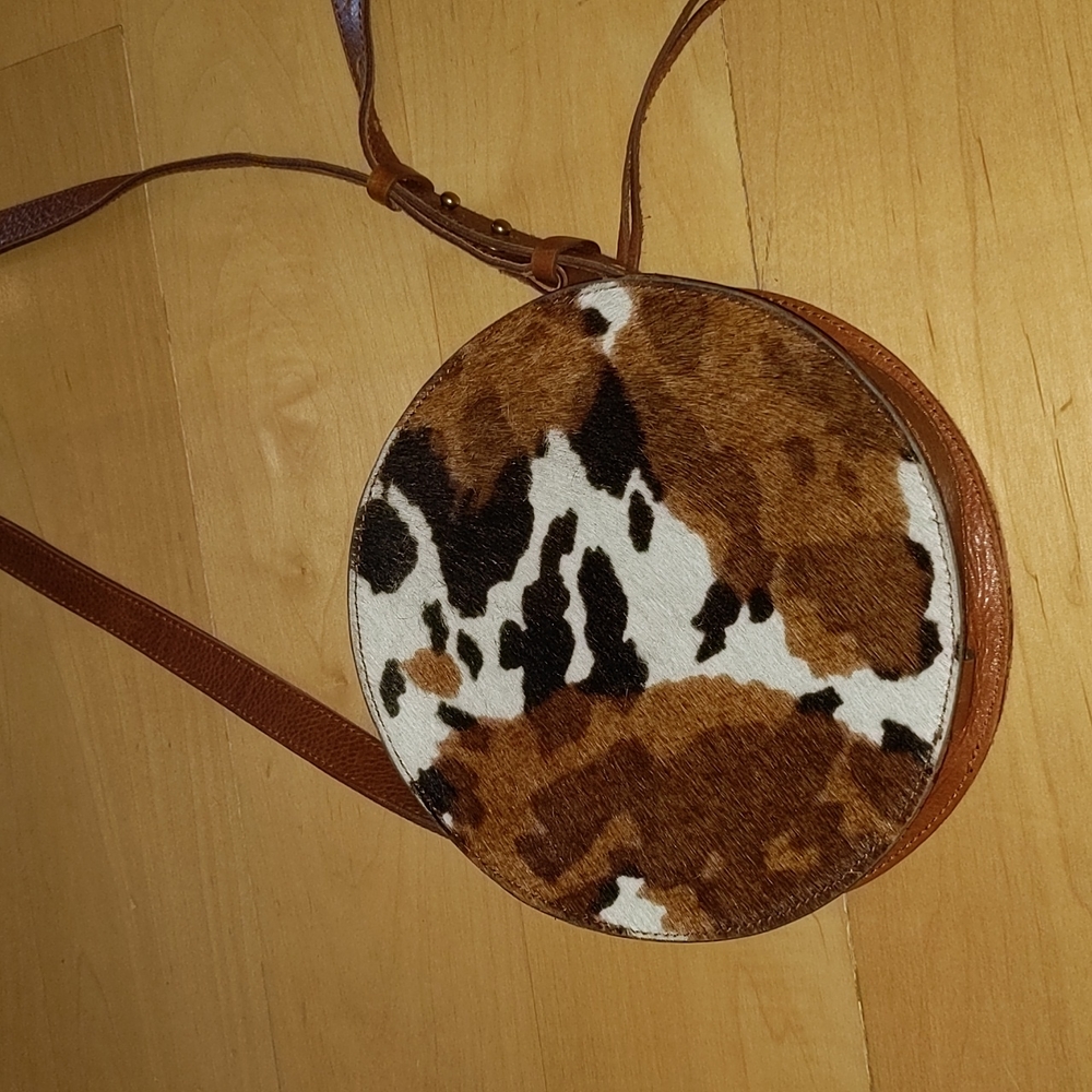 Madewell Calf hair round crossbody bag